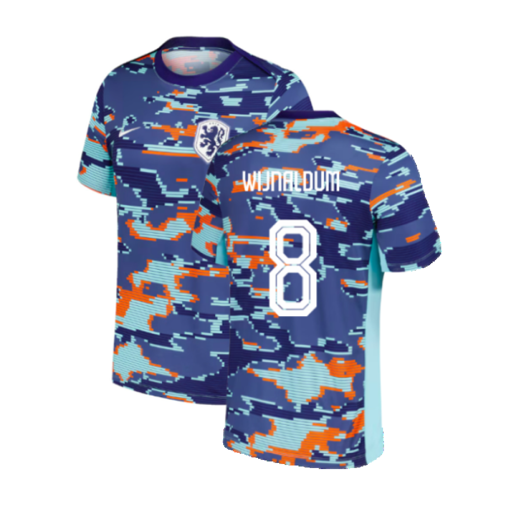 2024-2025 Netherlands Academy Pro Pre-Match Shirt (Blue) (Wijnaldum 8)