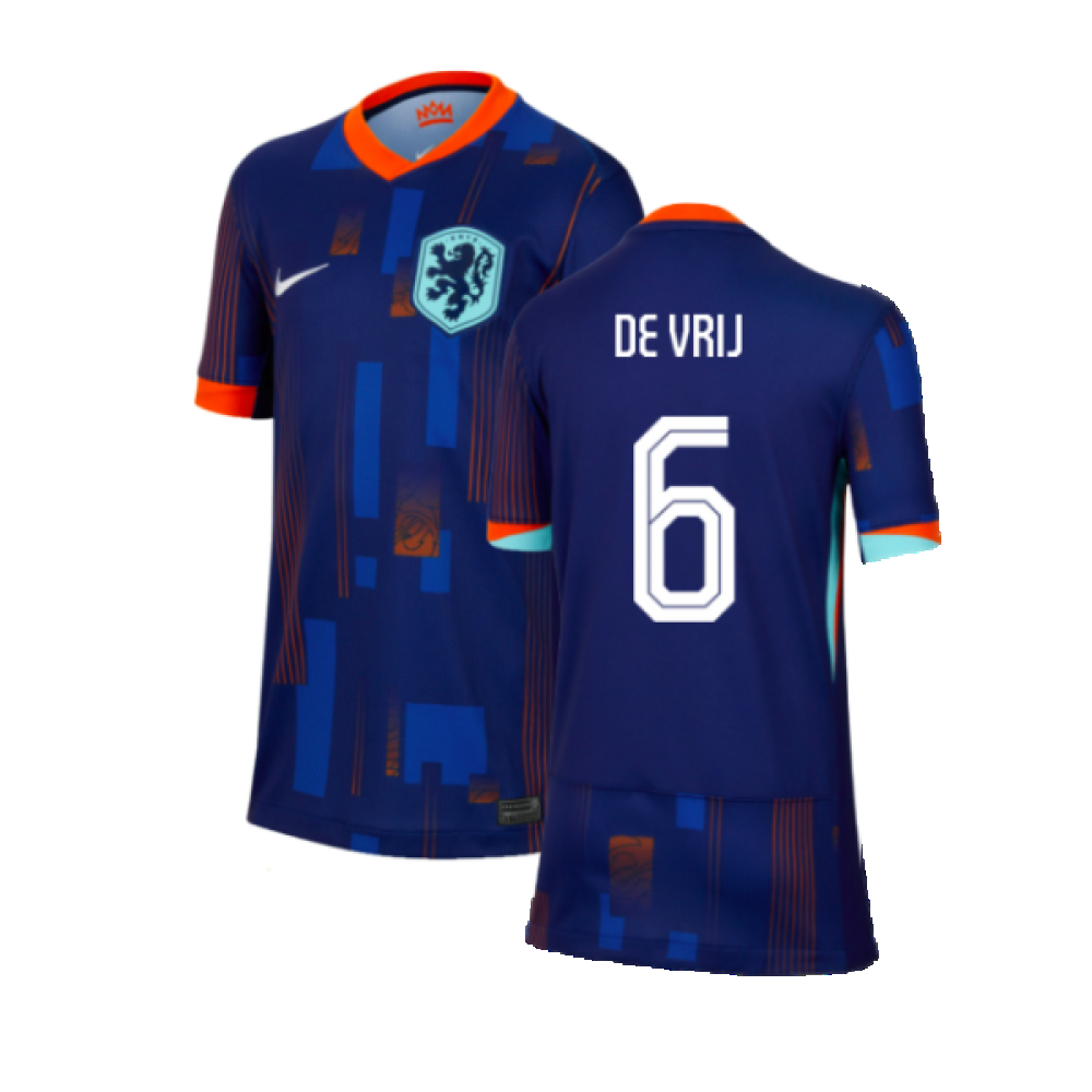 2024-2025 Netherlands Away Shirt (Kids) (De Vrij 6)