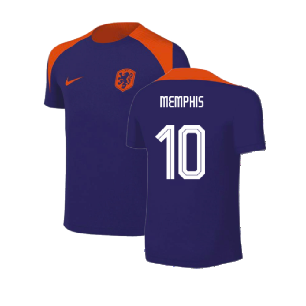 2024-2025 Netherlands Strike Training Shirt (Blue) - Kids (Memphis 10)