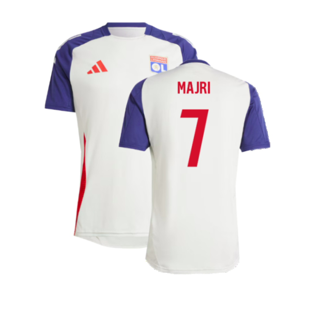 2024-2025 Olympique Lyon Training Jersey (White Tint) (Majri 7)