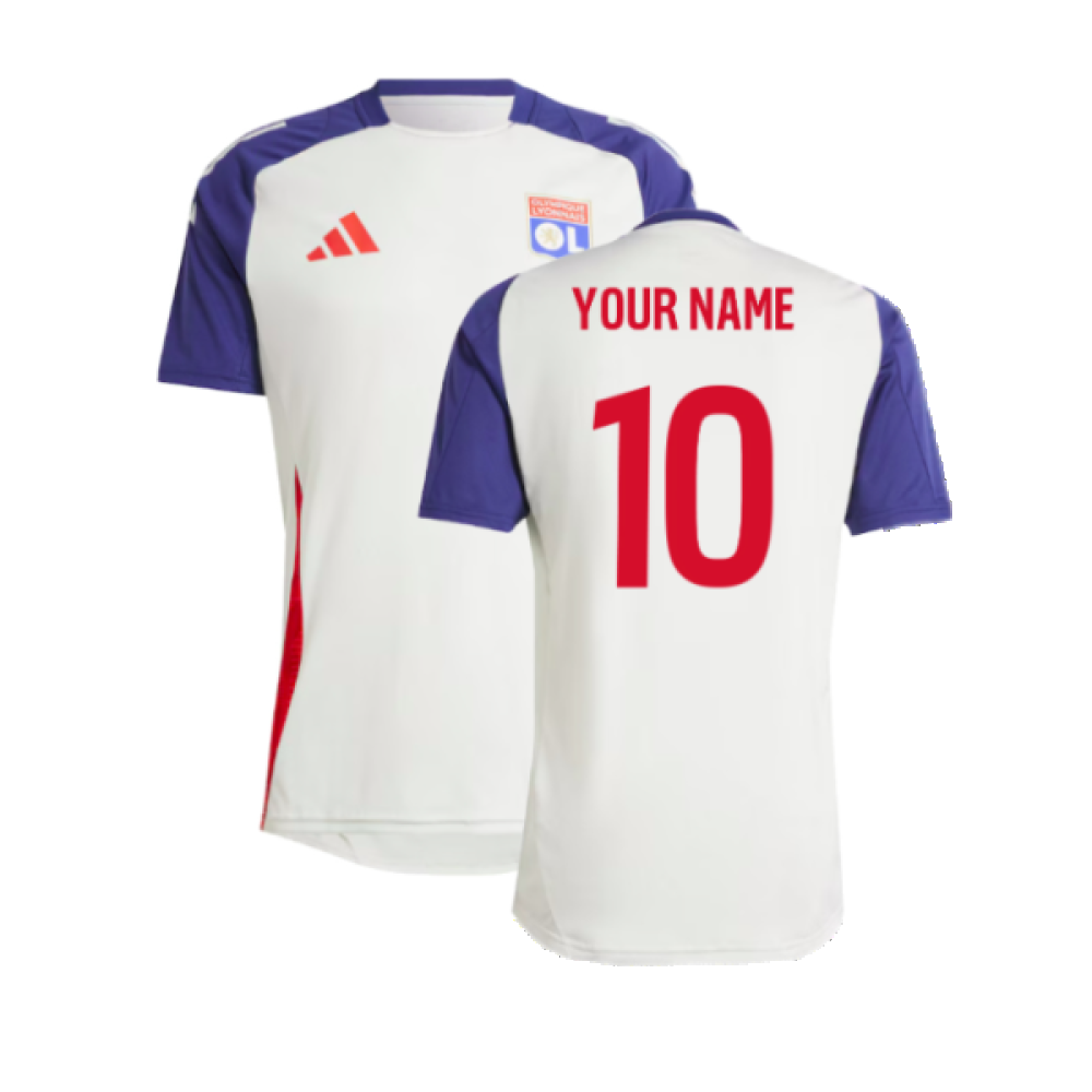 2024-2025 Olympique Lyon Training Jersey (White Tint) (Your Name)