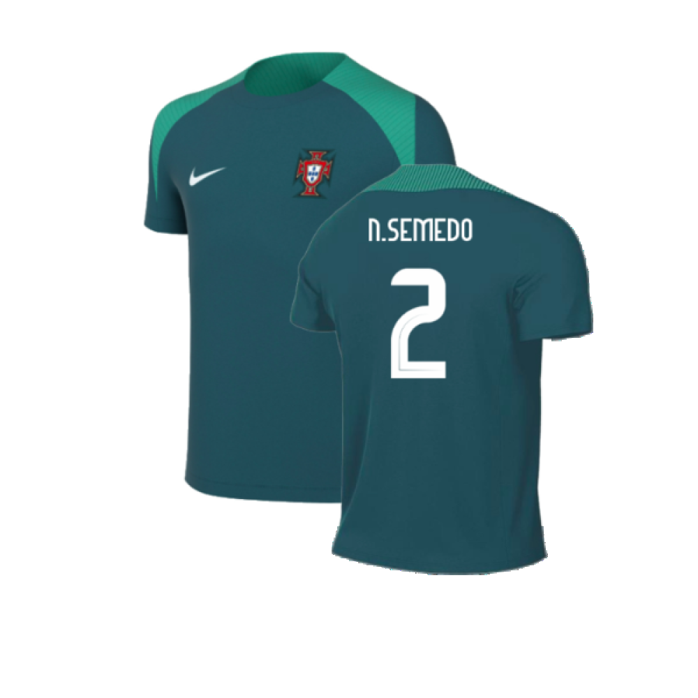 2024-2025 Portugal Dri-FIT Strike Training Shirt (Green) - Kids (N.Semedo 2)