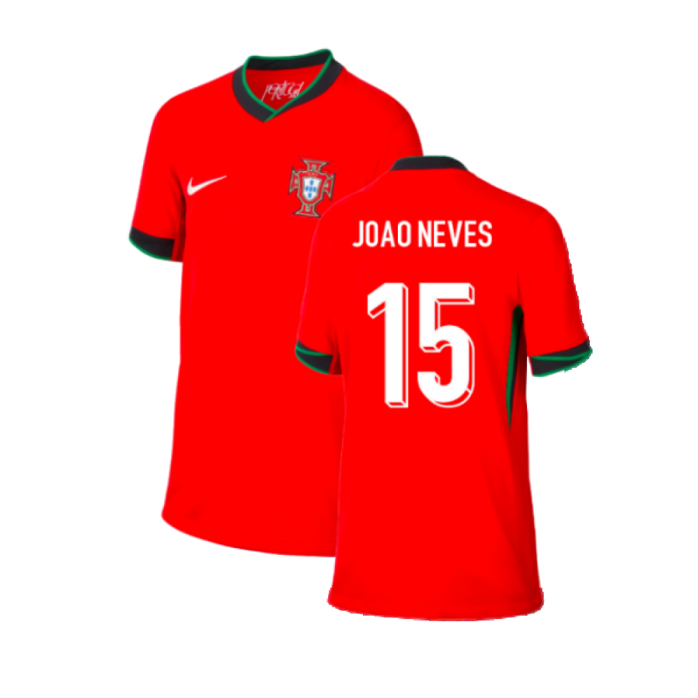 2024-2025 Portugal Home Shirt (Kids) (Joao Neves 15)