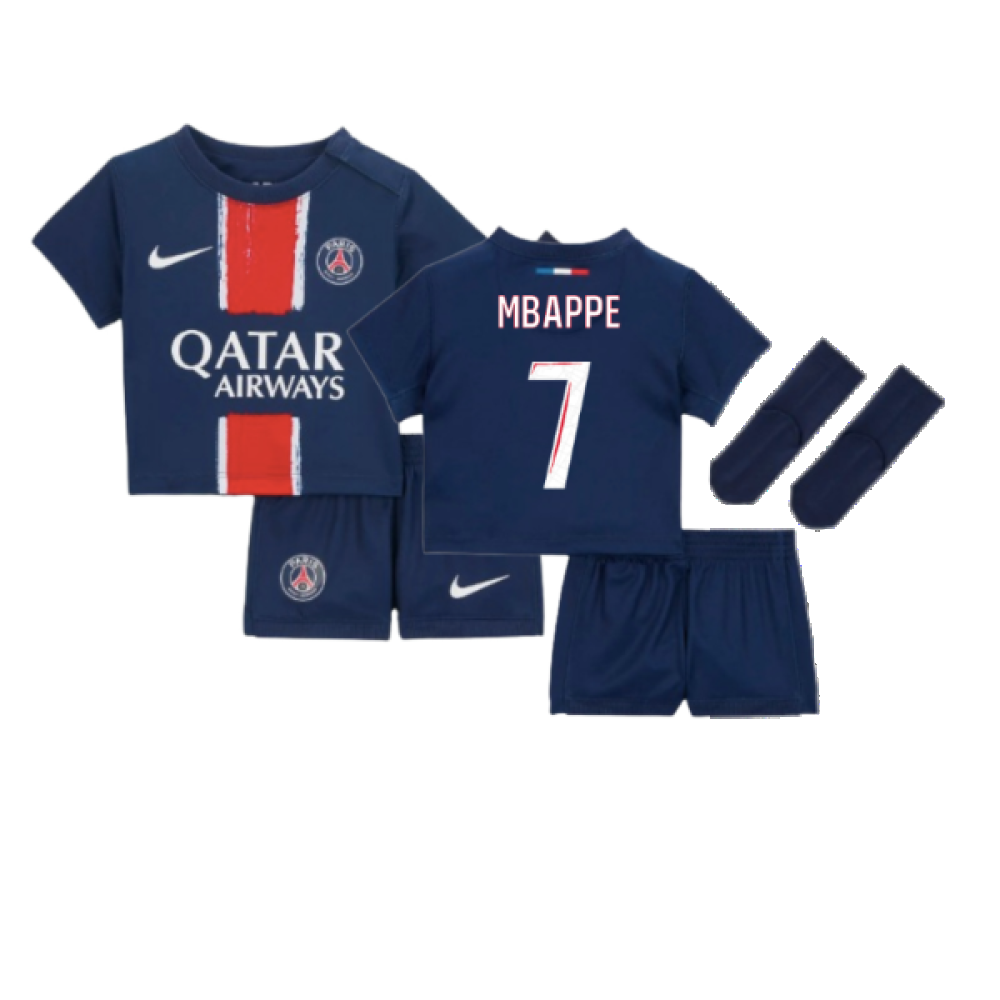 2024-2025 PSG Home Infants Baby Kit (Mbappe 7)