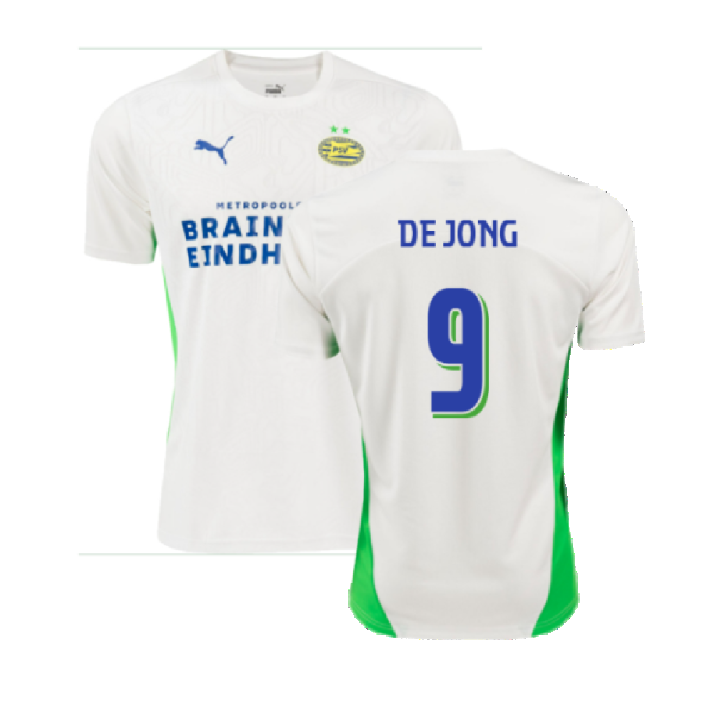 2024-2025 PSV Eindhoven Training Shirt (White) (De Jong 9)