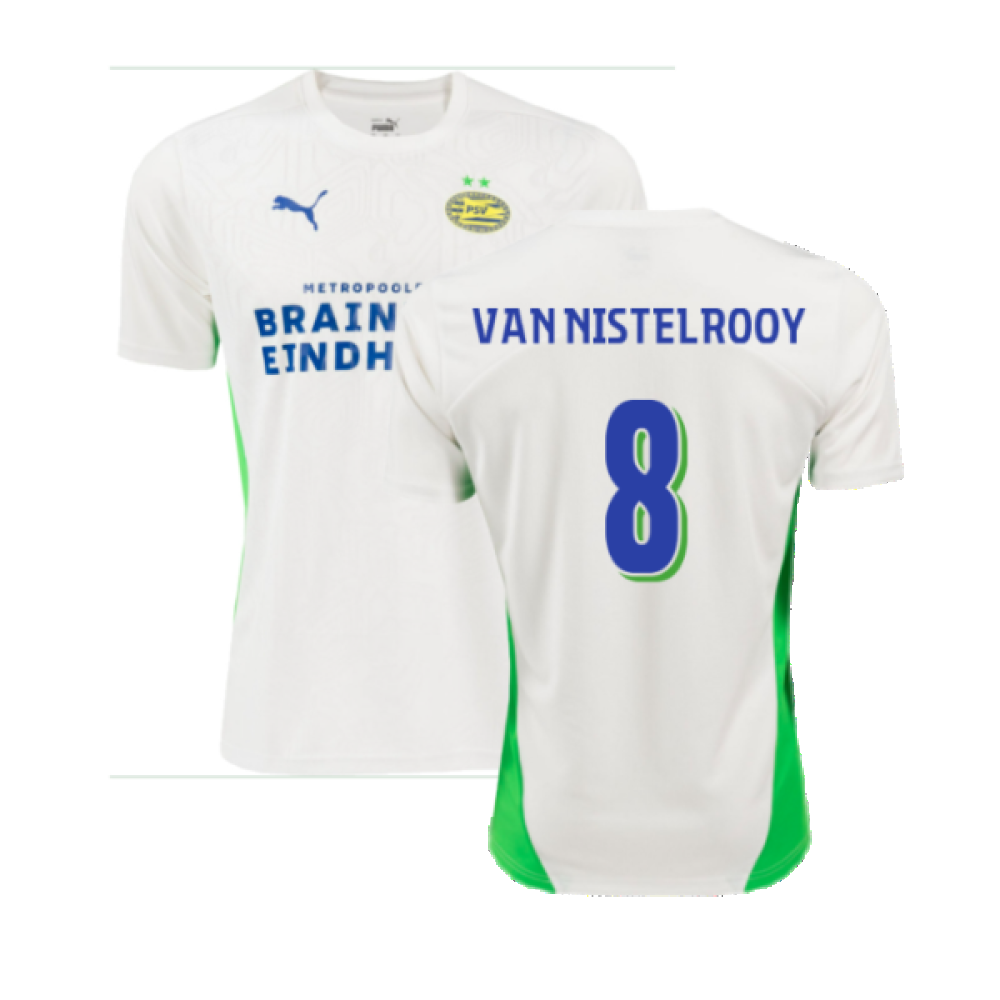 2024-2025 PSV Eindhoven Training Shirt (White) (Van Nistelrooy 8)