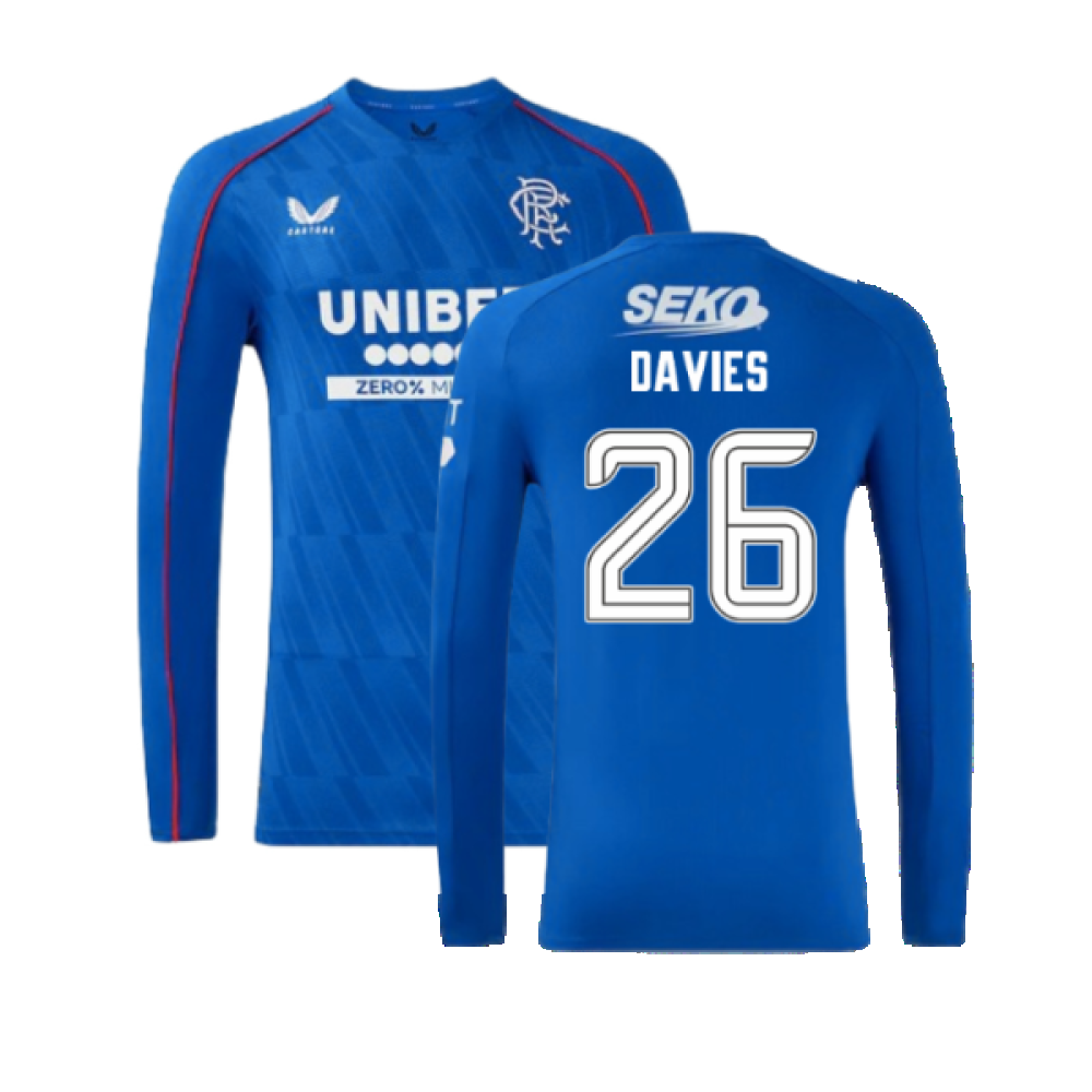 2024-2025 Rangers Long Sleeve Home Shirt (Davies 26)