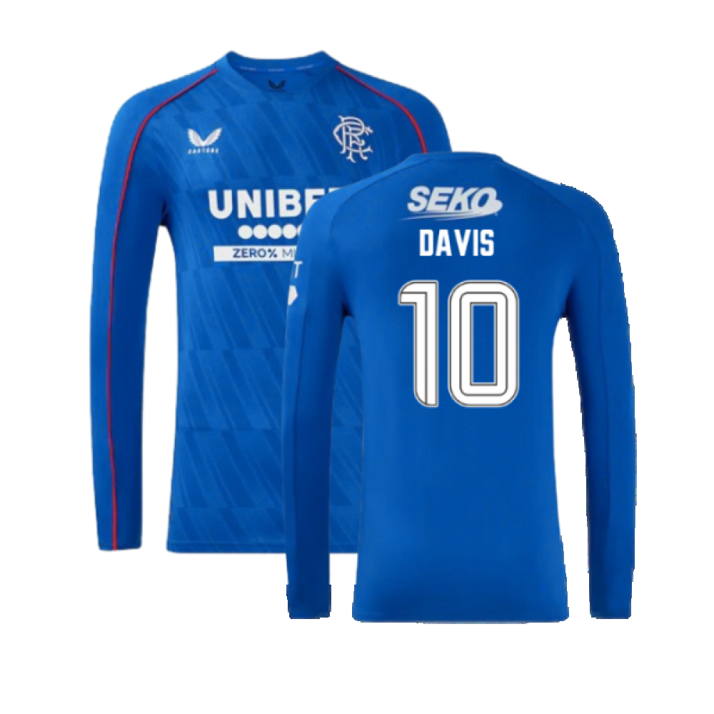 2024-2025 Rangers Long Sleeve Home Shirt (Davis 10)