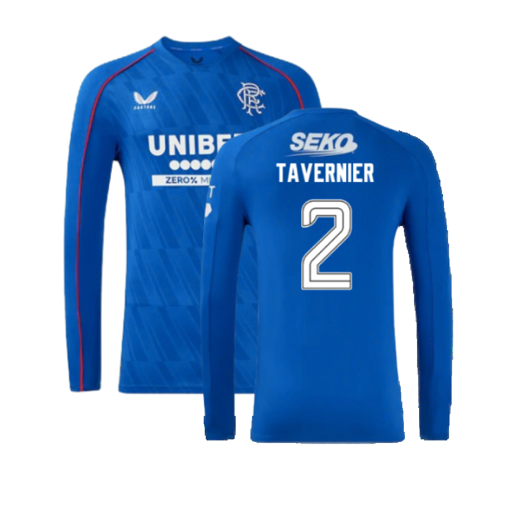 2024-2025 Rangers Long Sleeve Home Shirt (Tavernier 2)