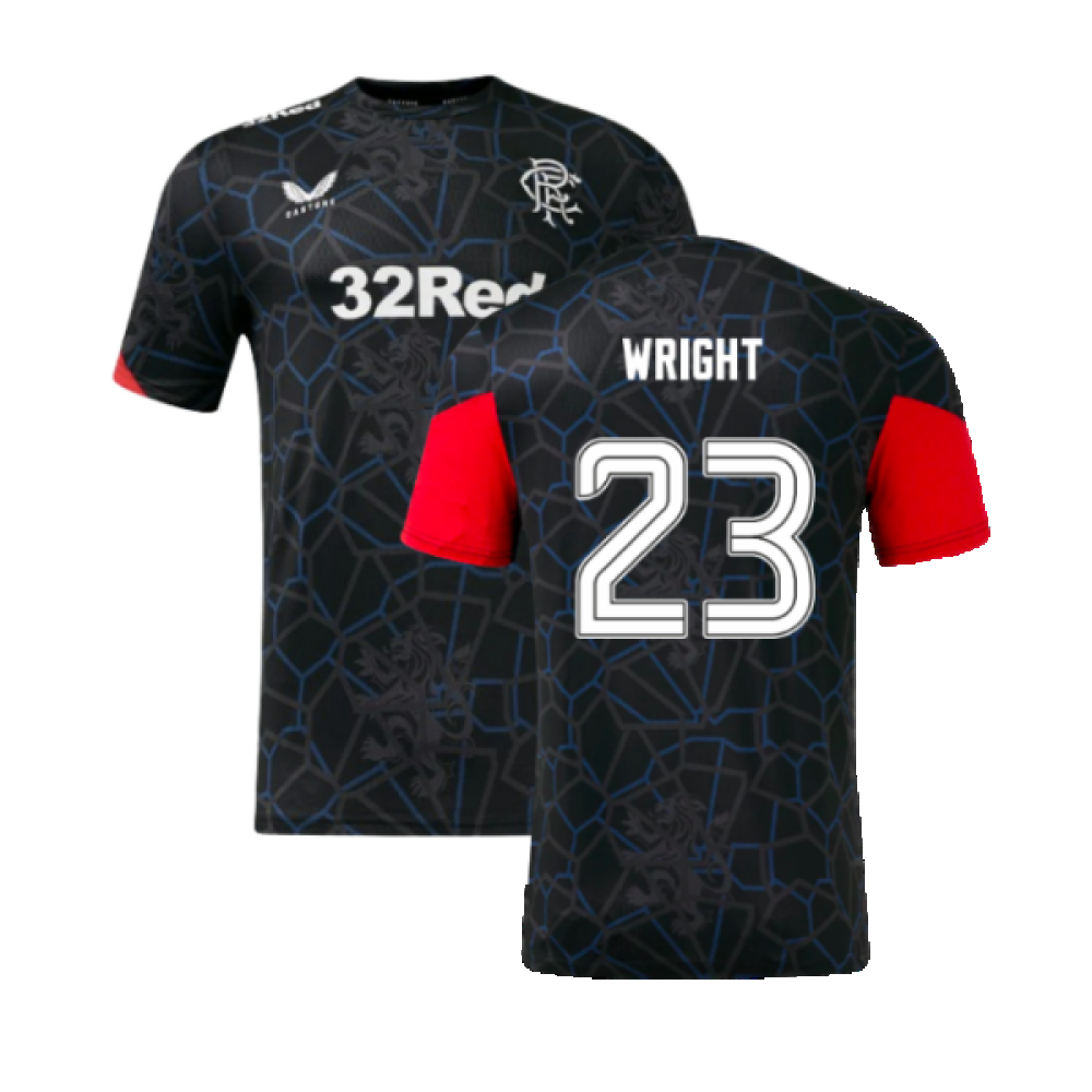 2024-2025 Rangers Third Matchday Tee (Black) (Wright 23)