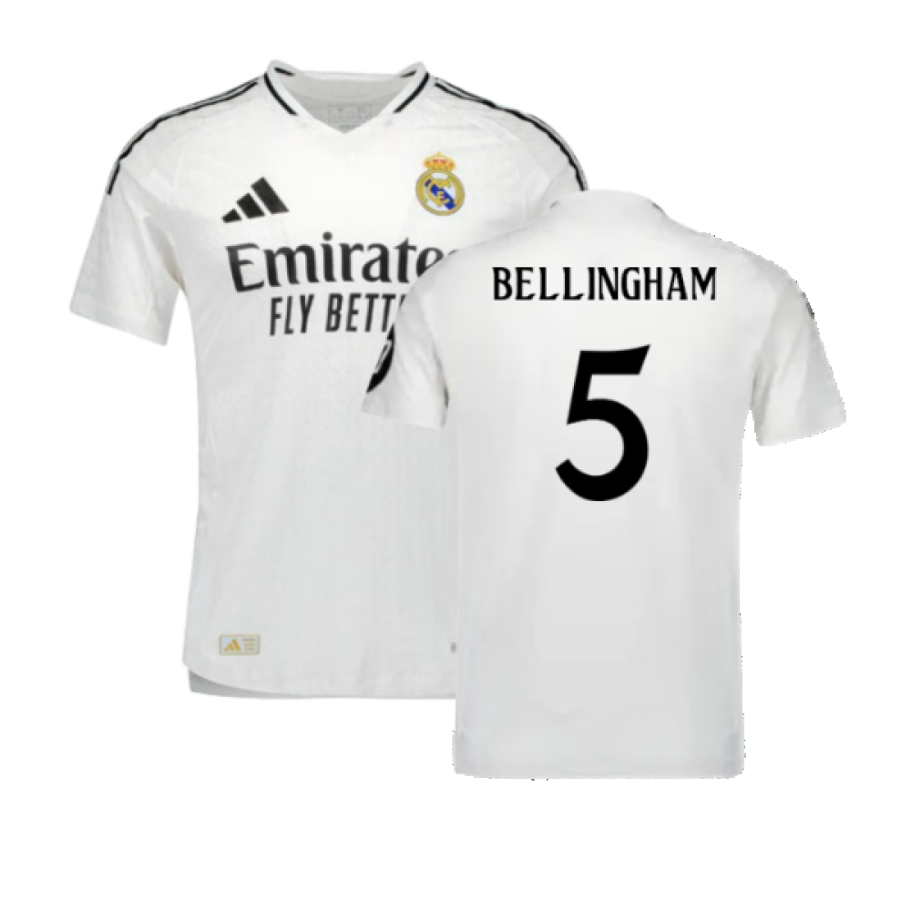 2024-2025 Real Madrid Authentic Home Shirt (Bellingham 5)