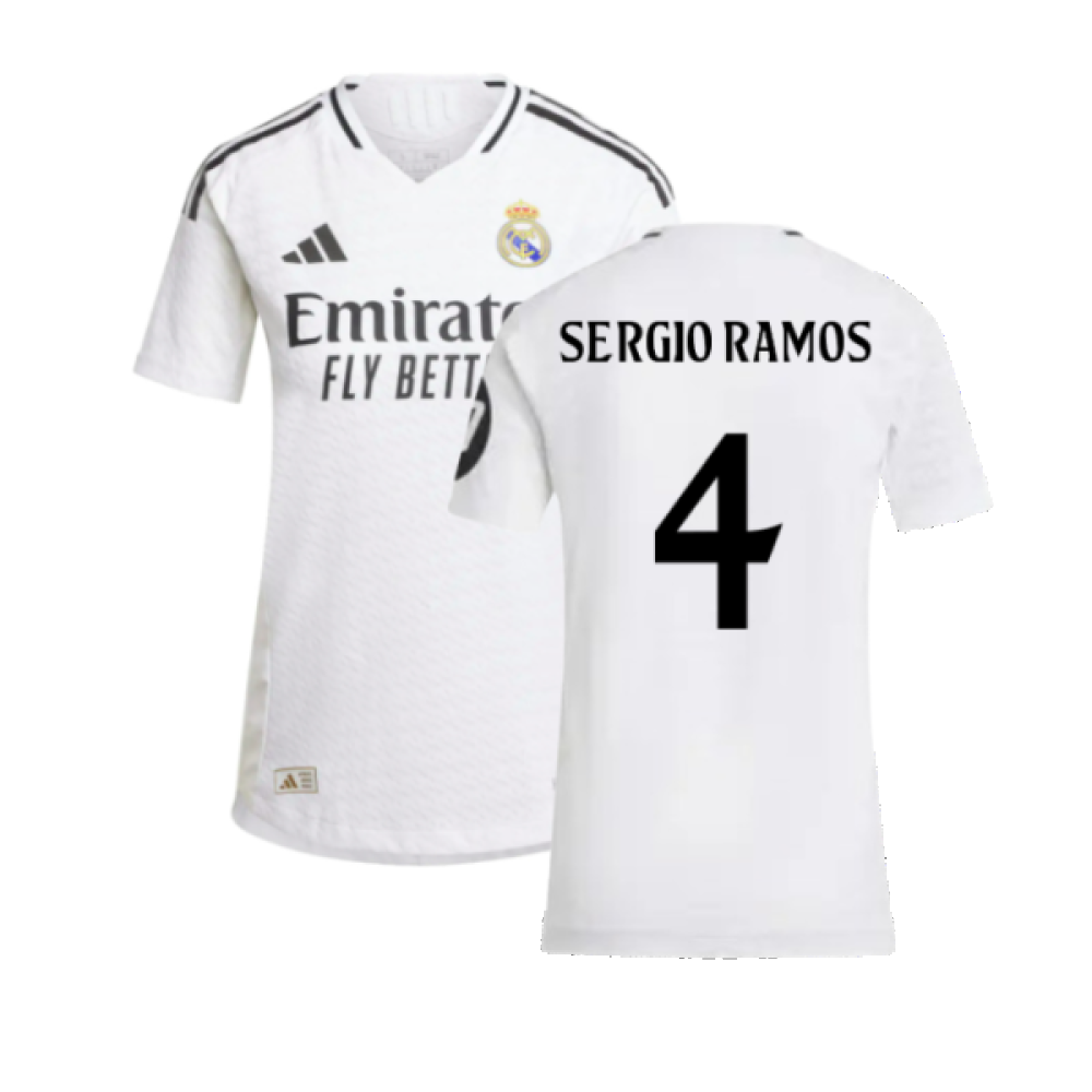 2024-2025 Real Madrid Authentic Home Shirt (Womens) (Sergio Ramos 4)