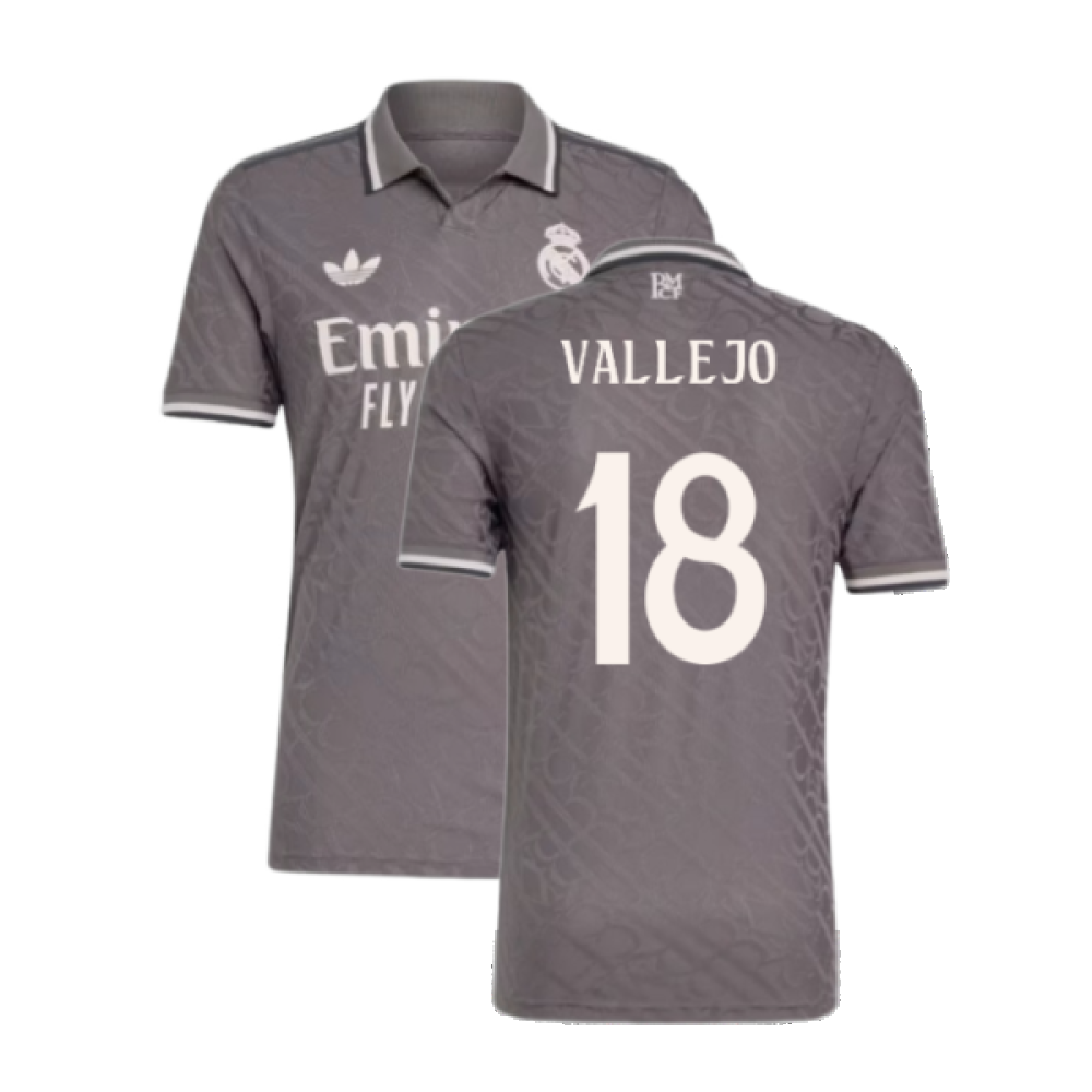 2024-2025 Real Madrid Authentic Third Shirt (Vallejo 18)