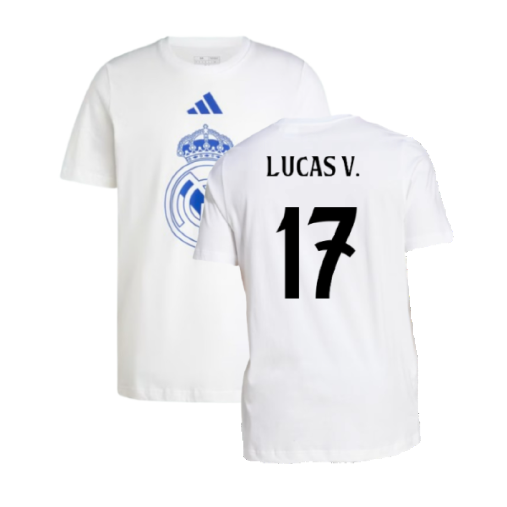 2024-2025 Real Madrid DNA Graphic Tee (White) (Lucas V. 17)