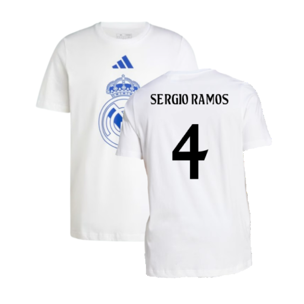 2024-2025 Real Madrid DNA Graphic Tee (White) (Sergio Ramos 4)