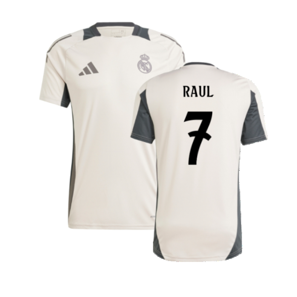 2024-2025 Real Madrid EU Training Jersey (Putty Mauve) (Raul 7)