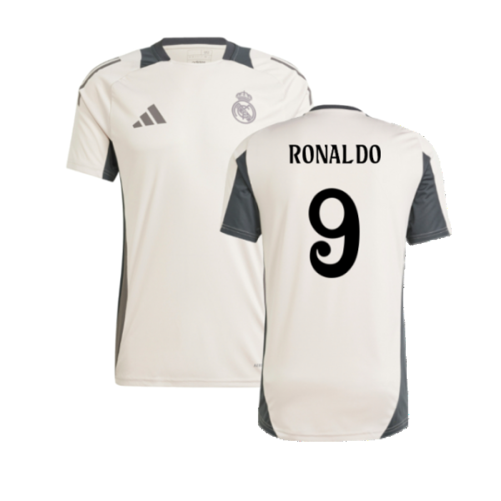 2024-2025 Real Madrid EU Training Jersey (Putty Mauve) (Ronaldo 9)