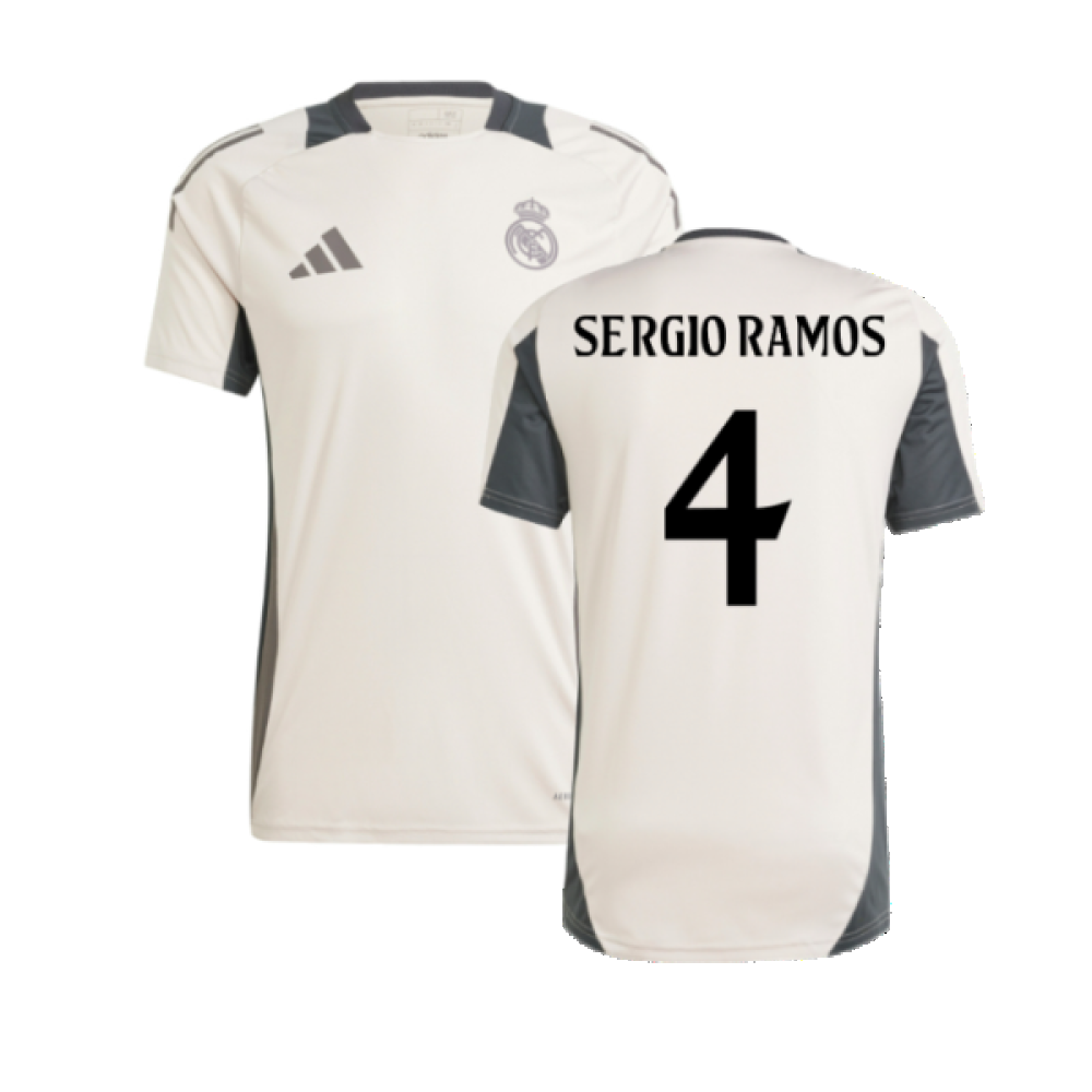 2024-2025 Real Madrid EU Training Jersey (Putty Mauve) (Sergio Ramos 4)