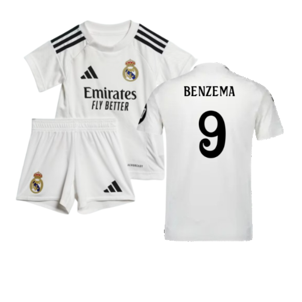 2024-2025 Real Madrid Home Baby Kit (Benzema 9)