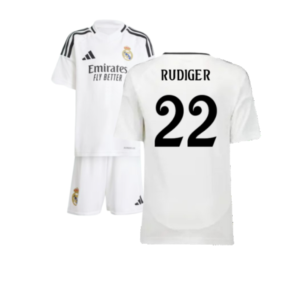 2024-2025 Real Madrid Home Mini Kit (Rudiger 22)