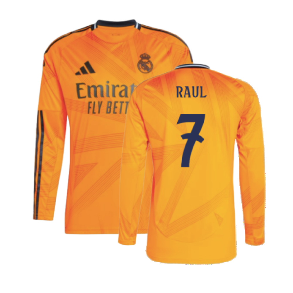 2024-2025 Real Madrid Long Sleeve Away Shirt (Raul 7)