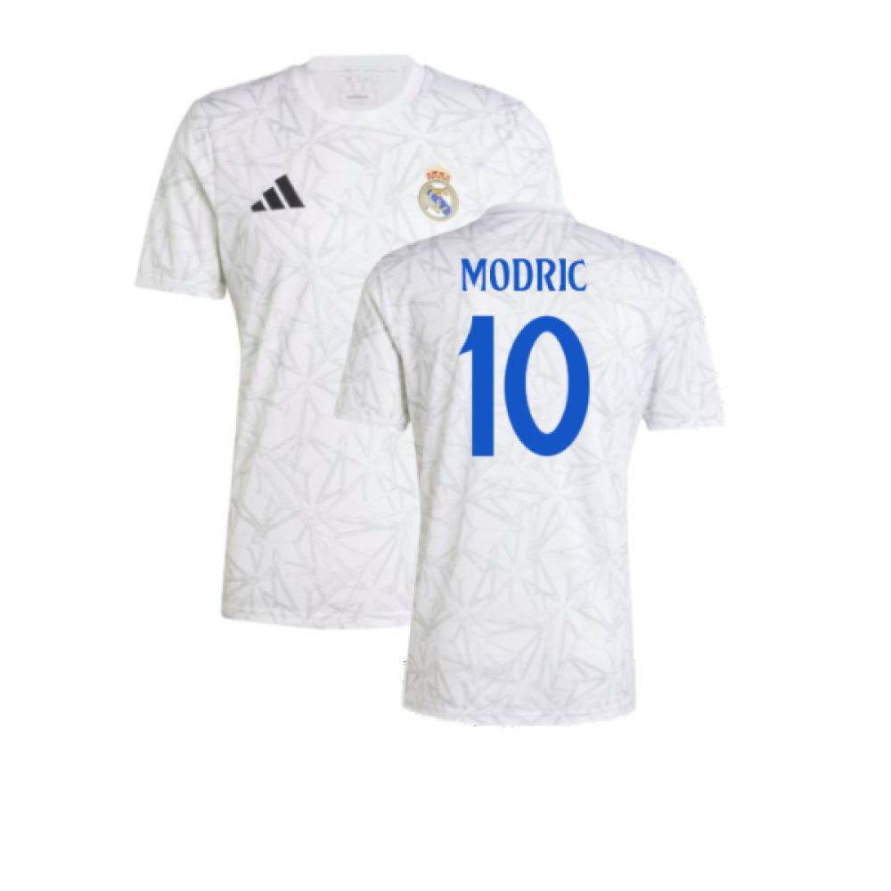 2024-2025 Real Madrid Pre-Match Shirt (White) (Modric 10)