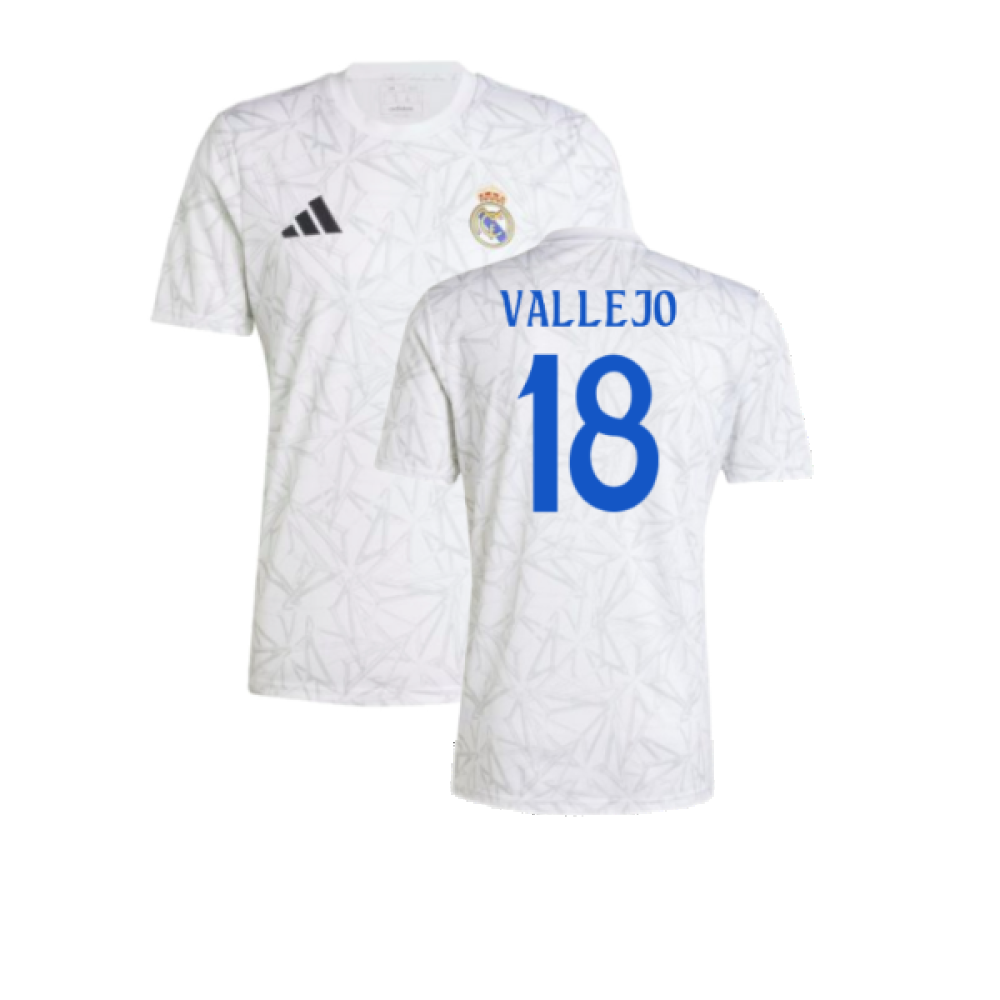 2024-2025 Real Madrid Pre-Match Shirt (White) (Vallejo 18)