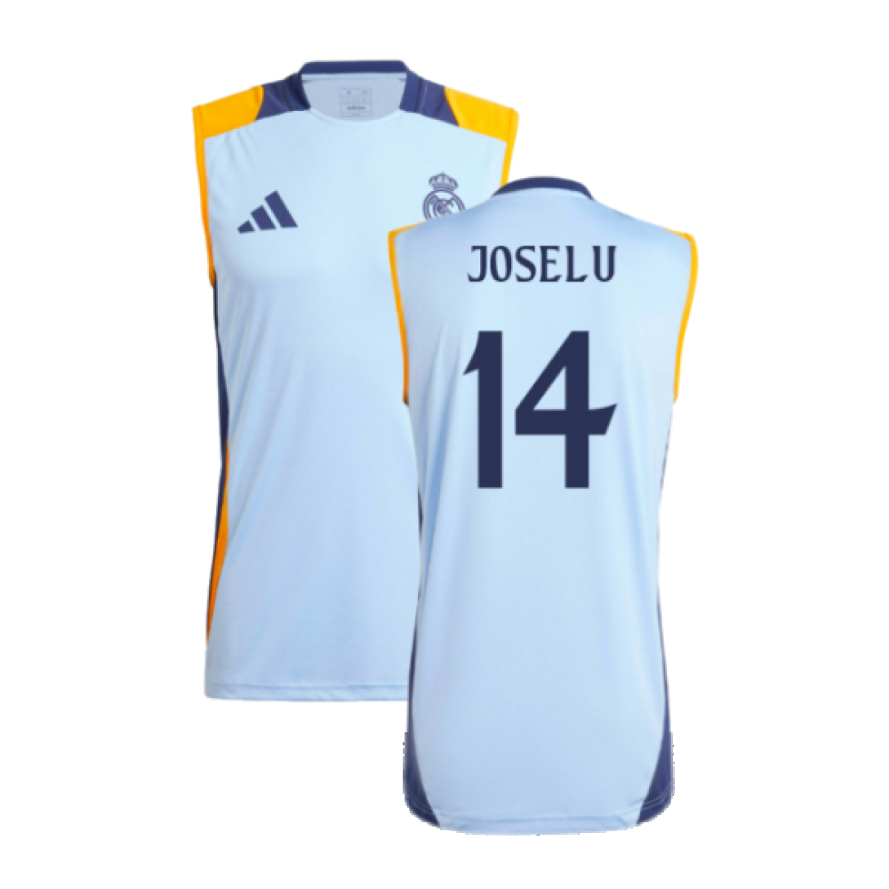 2024-2025 Real Madrid Sleeveless Jersey (Glow Blue) (Joselu 14)