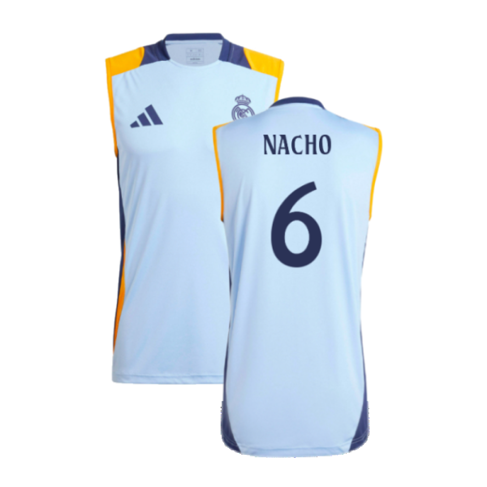 2024-2025 Real Madrid Sleeveless Jersey (Glow Blue) (Nacho 6)