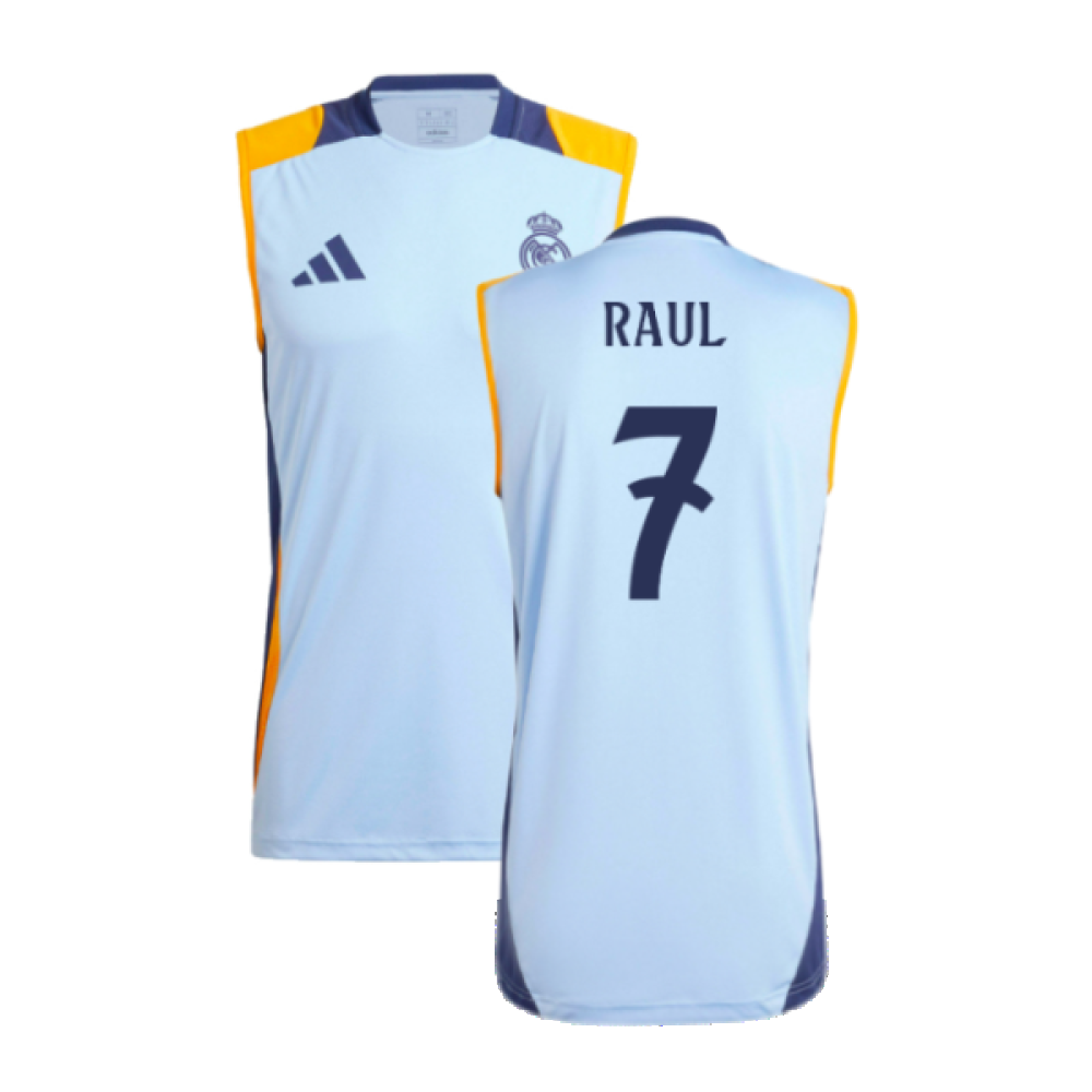 2024-2025 Real Madrid Sleeveless Jersey (Glow Blue) (Raul 7)