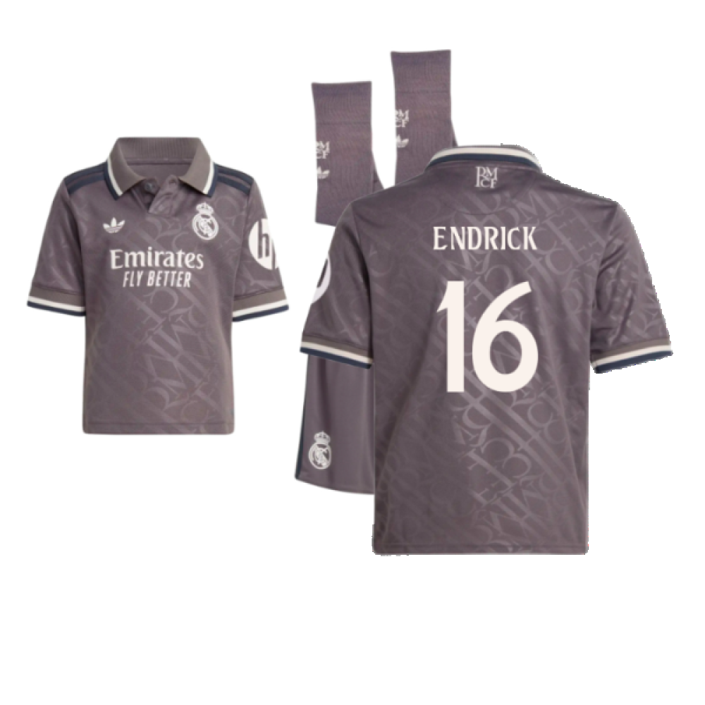 2024-2025 Real Madrid Third Youth Kit (Endrick 16)