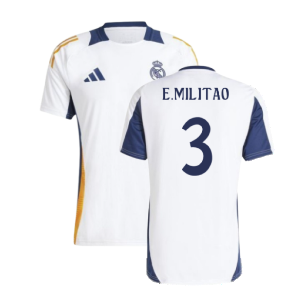 2024-2025 Real Madrid Training Tee (White) (E.Militao 3)