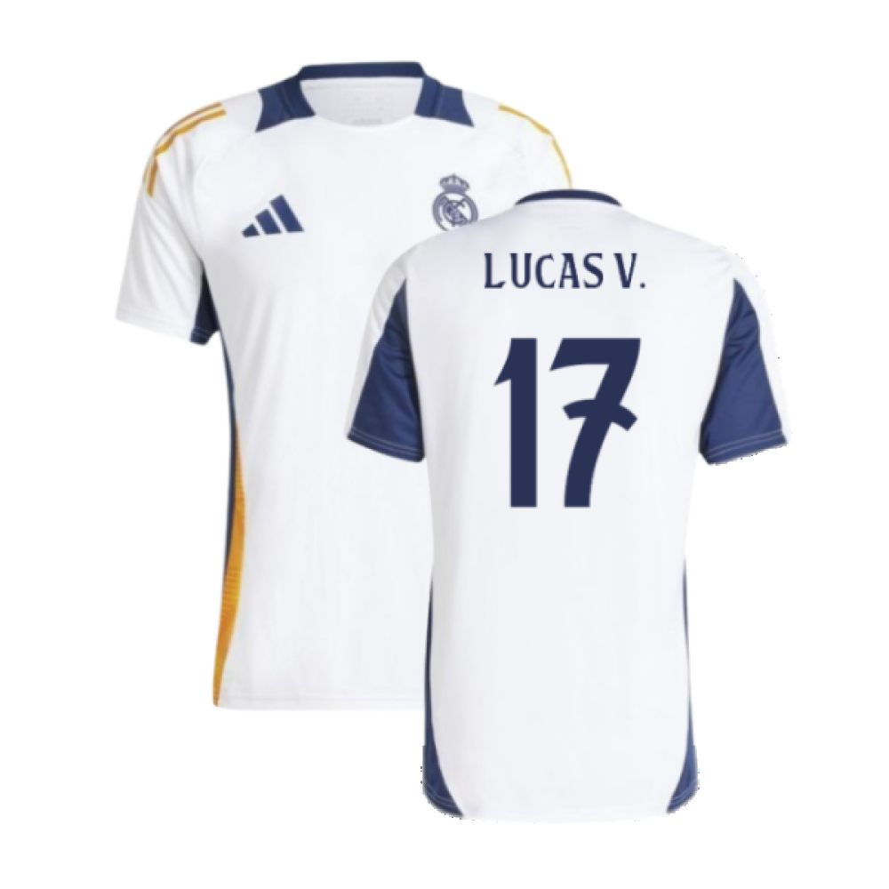 2024-2025 Real Madrid Training Tee (White) (Lucas V. 17)