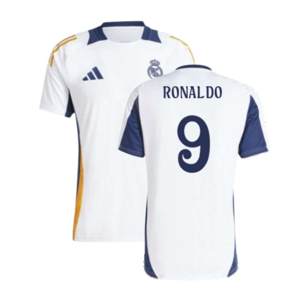 2024-2025 Real Madrid Training Tee (White) (Ronaldo 9)