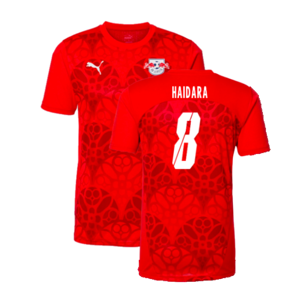 2024-2025 Red Bull Leipzig Pre-Match Shirt (Red) (Haidara 8)