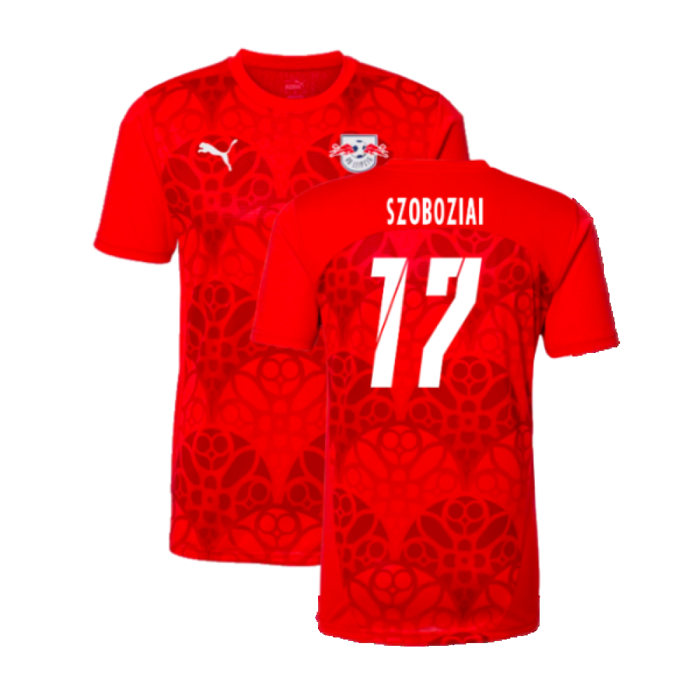 2024-2025 Red Bull Leipzig Pre-Match Shirt (Red) (Szoboziai 17)