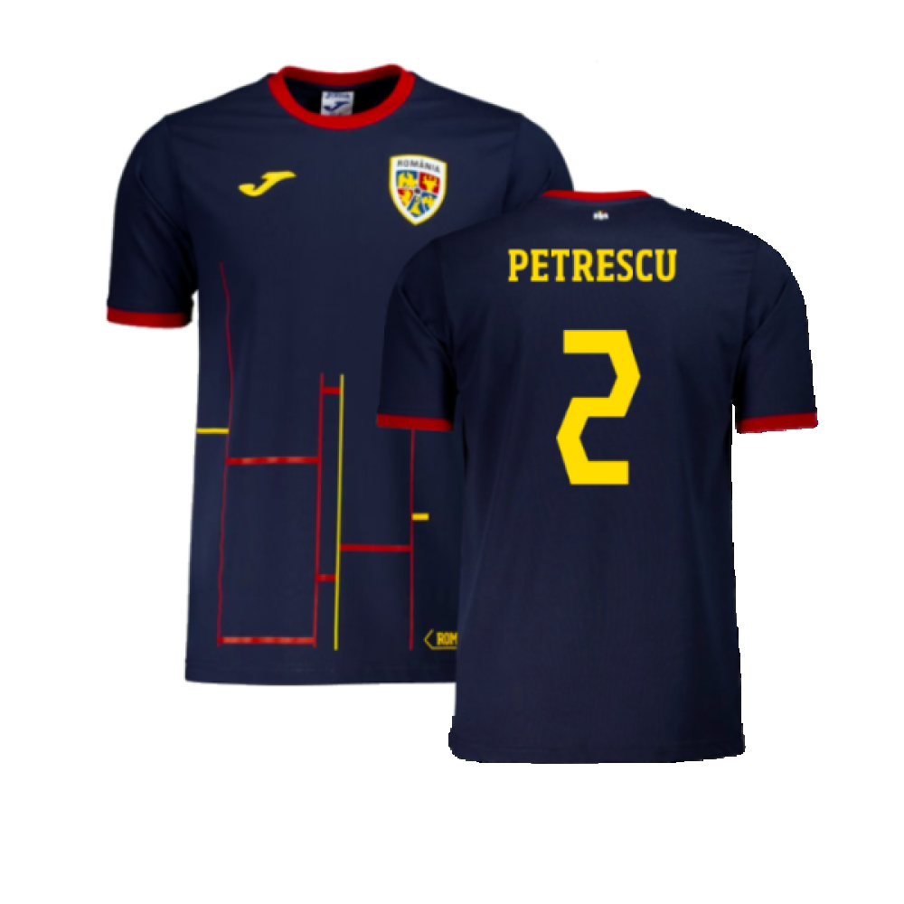 2024-2025 Romania Presentation S/S T-shirt (Navy) (Petrescu 2)