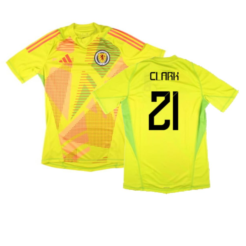 2024-2025 Scotland Home Goalkeeper Shirt (Yellow) (Clark 21)