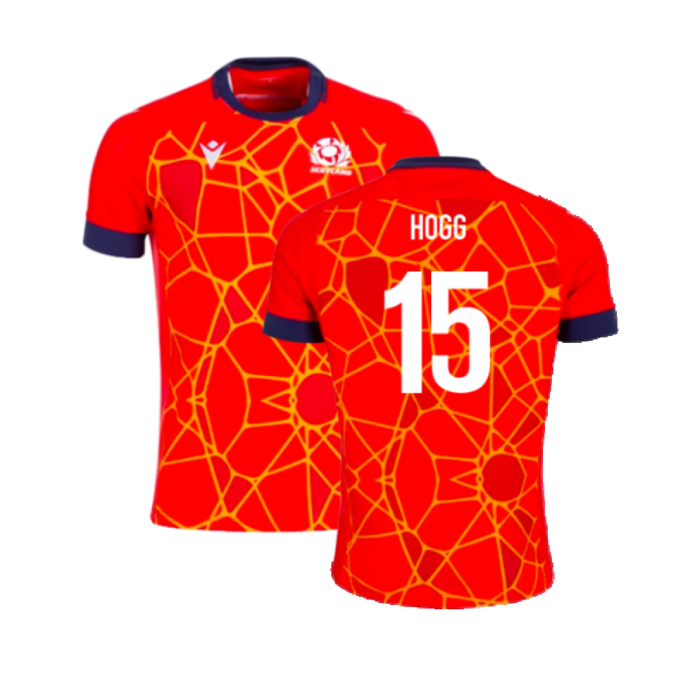 2024-2025 Scotland Rugby Training Jersey (Red) - Kids (Hogg 15)