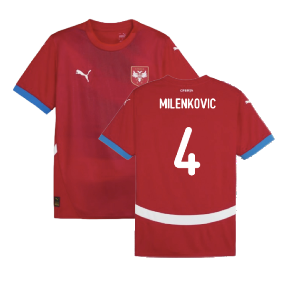 2024-2025 Serbia Home Shirt (Milenkovic 4)