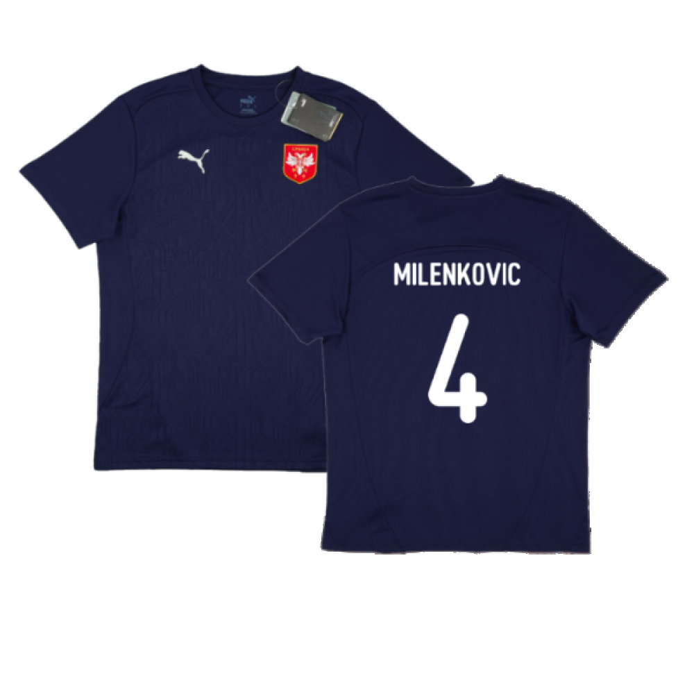 2024-2025 Serbia Training Jersey (Navy) (Milenkovic 4)