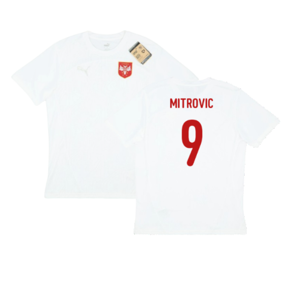 2024-2025 Serbia Training Jersey (White) (Mitrovic 9)