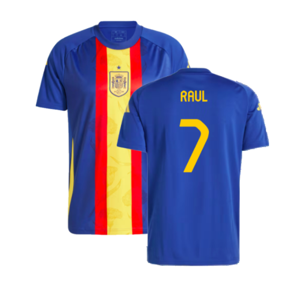 2024-2025 Spain Pre-Match Shirt (Victory Blue) (Raul 7)