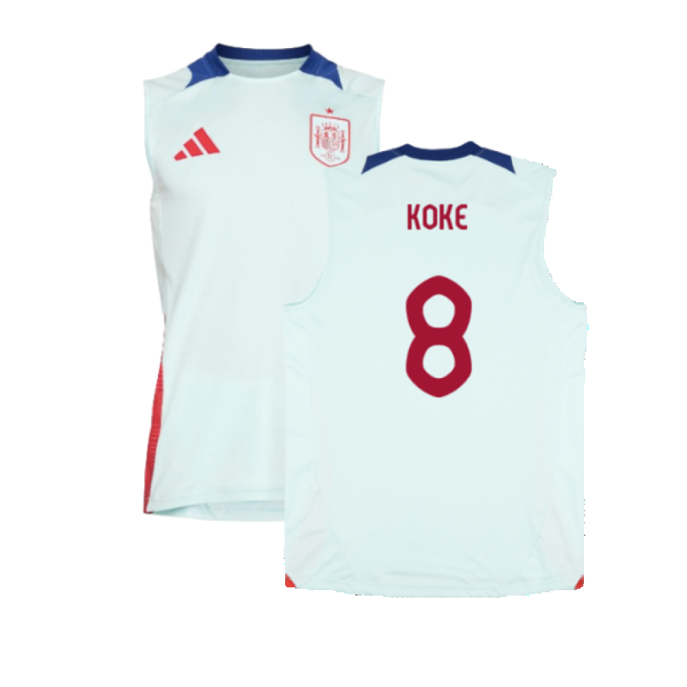 2024-2025 Spain Sleeveless Jersey (Mint) (Koke 8)