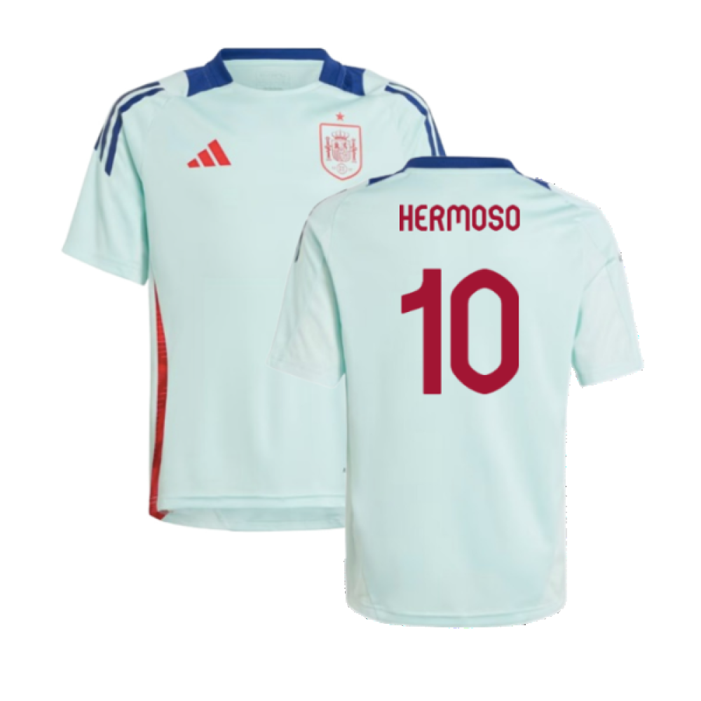 2024-2025 Spain Training Jersey (Turquoise) - Kids (Hermoso 10)