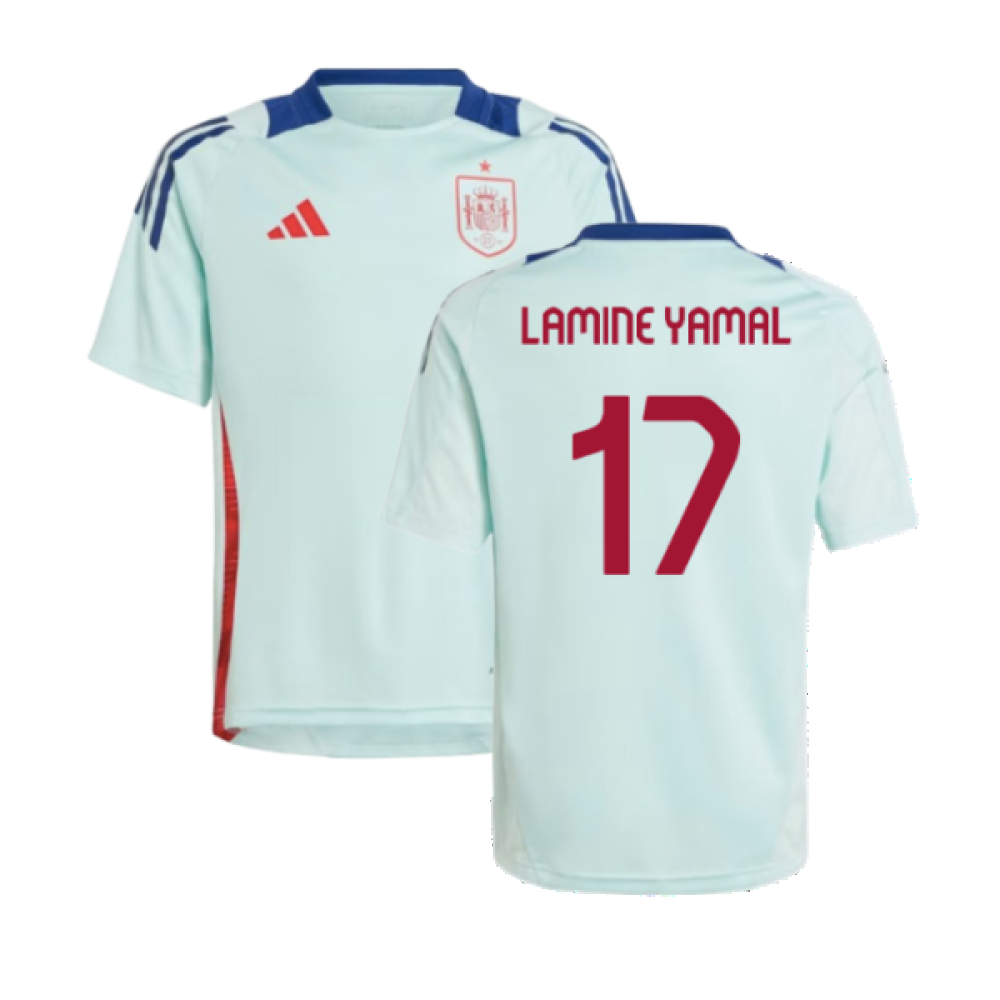 2024-2025 Spain Training Jersey (Turquoise) - Kids (Lamine Yamal 19)