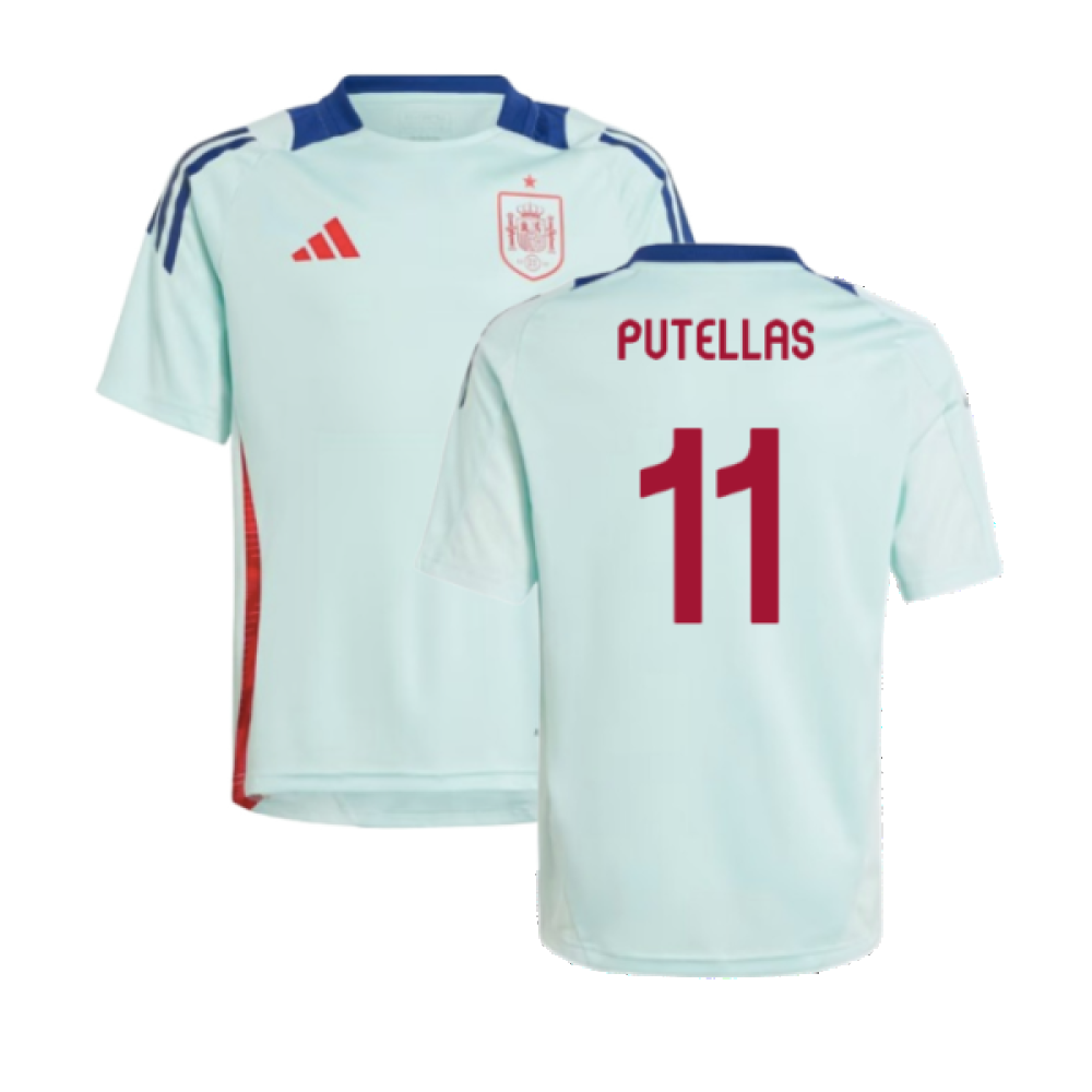 2024-2025 Spain Training Jersey (Turquoise) - Kids (Putellas 11)