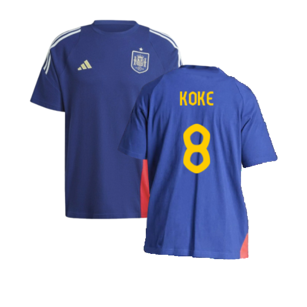 2024-2025 Spain Training Tee (Blue) (Koke 8)