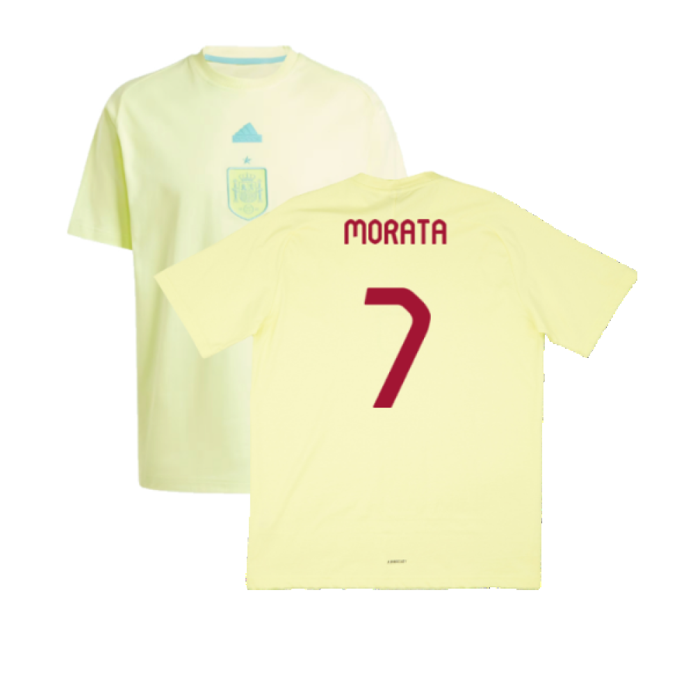 2024-2025 Spain Travel Tee (Yellow) (Morata 7)