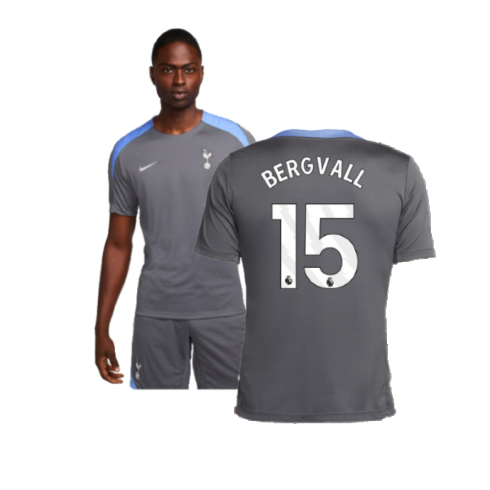 2024-2025 Tottenham Dri-Fit Strike Training Shirt (Dark Grey) (Bergvall 15)